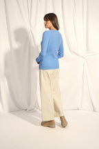Jersey Cuello Redondo - Avana - Sky