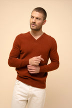 Jersey Cuello de Pico 4 Cabos - Nathan - Écureuil