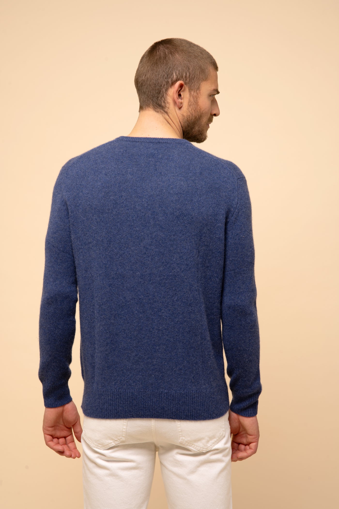 Pull Col V 4 Fils - Nathan  - Océan Chiné
