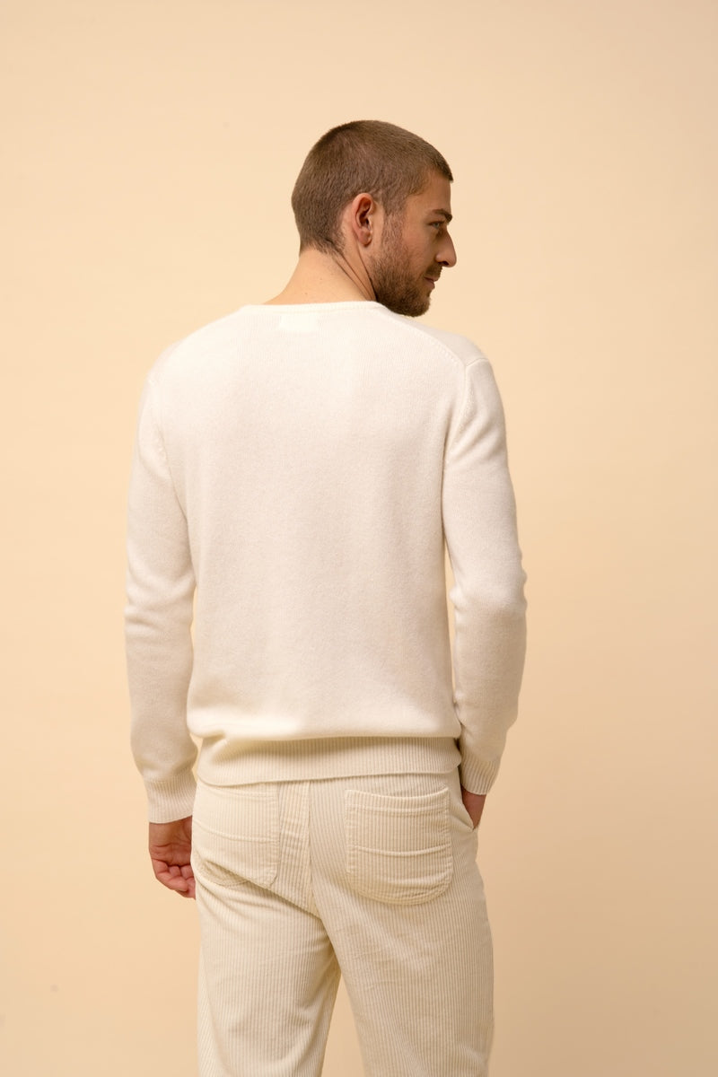 Jersey Cuello Redondo 4 Hilos - Gabin - Nieve
