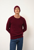 Pull Col Rond 4 Fils - Gabin - Bordeaux