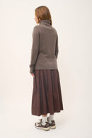 Pull Col Roulé 4 Fils - June - Taupe Chiné