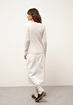 Joyce 4-Ply Crew-Neck Jumper - 100% 4-Ply Cashmere - Ivory - Women's