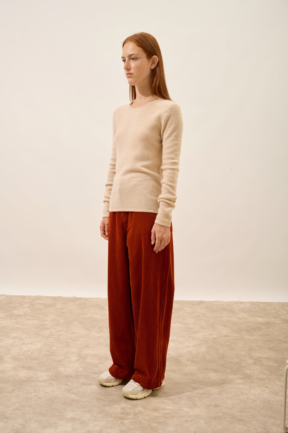 Pull Col Rond 4 Fils - Joyce - Sable