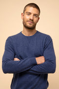 Crew Neck Sweater - Noe - Ocean Heather