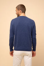 Crew Neck Sweater - Noe - Ocean Heather