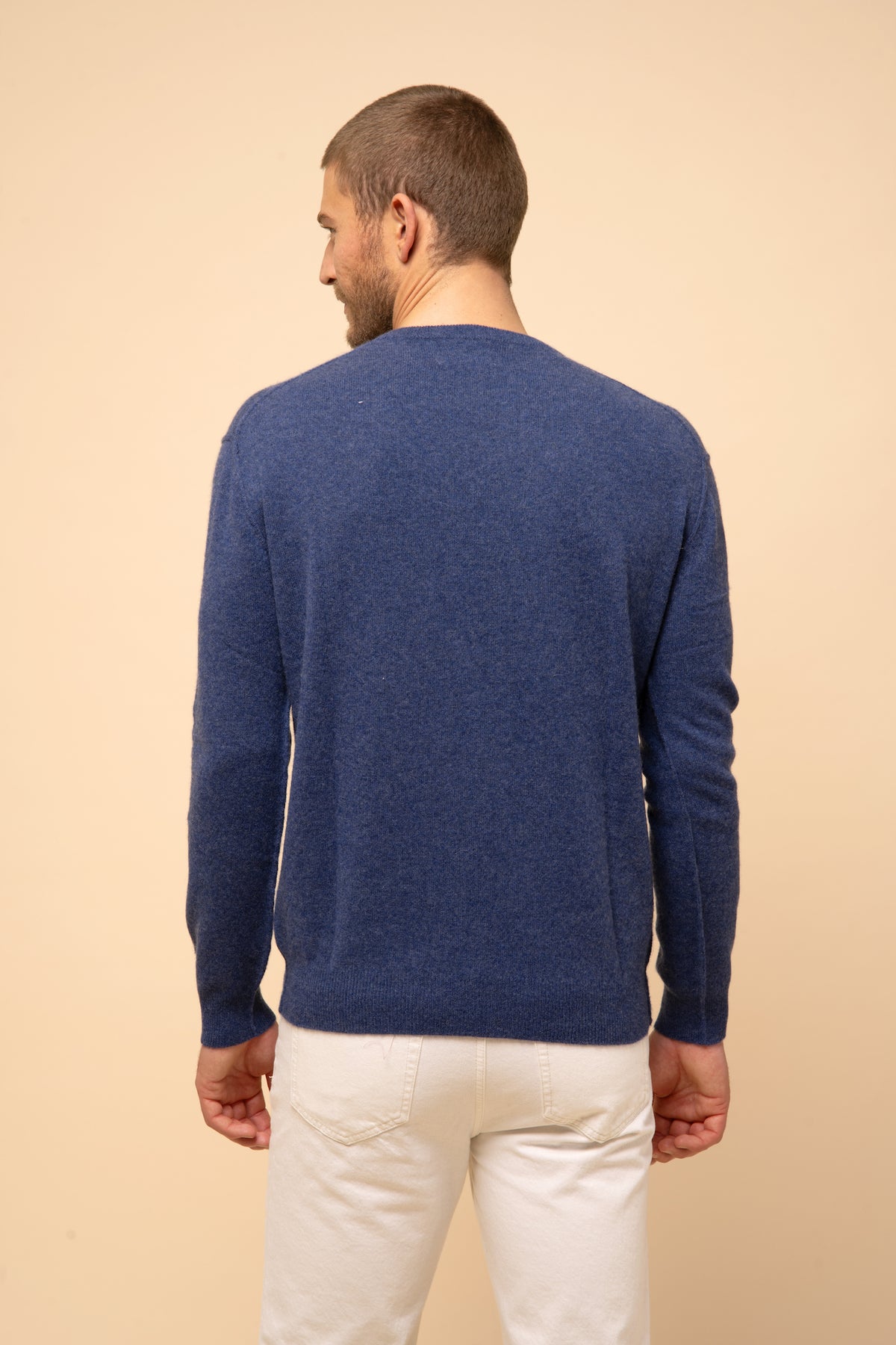 Crew Neck Sweater - Noe - Ocean Heather