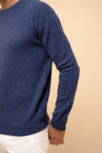 Crew Neck Sweater - Noe - Ocean Heather