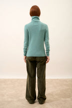 Jersey de Cuello Vuelto - Ava - Verde Jaspeado
