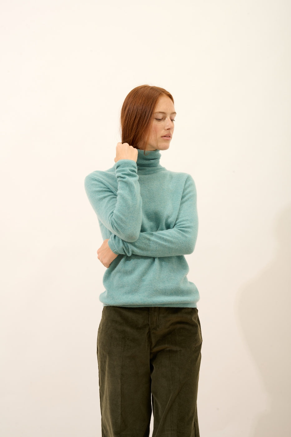 Jersey de Cuello Vuelto - Ava - Verde Jaspeado