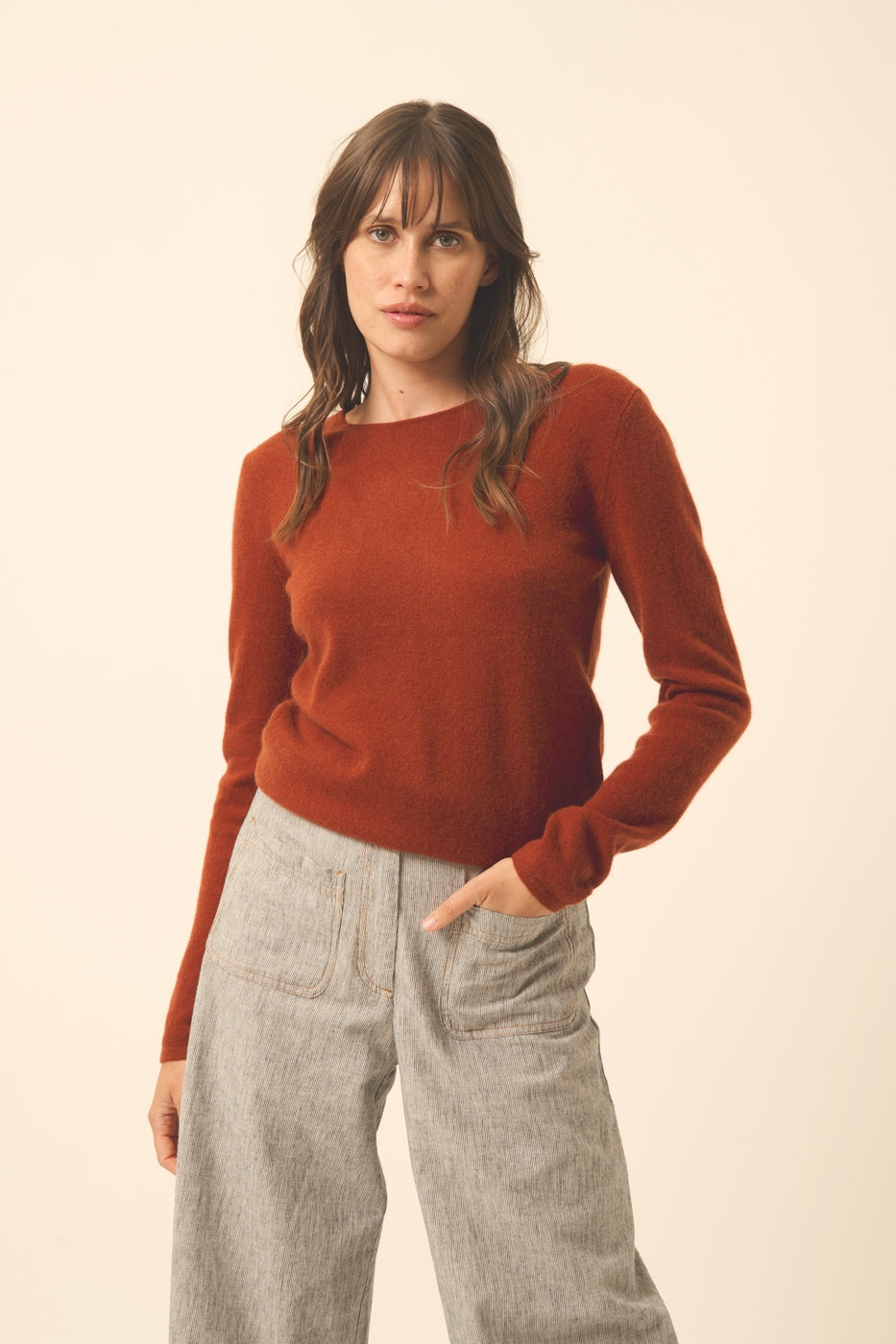 Round Neck Jumper - Vivian - Squirrel