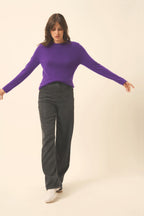 Crew Neck Sweater - Jane - Violet