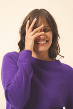 Crew Neck Sweater - Jane - Violet