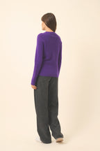 Crew Neck Sweater - Jane - Violet