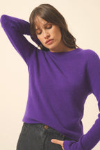Crew Neck Sweater - Jane - Violet