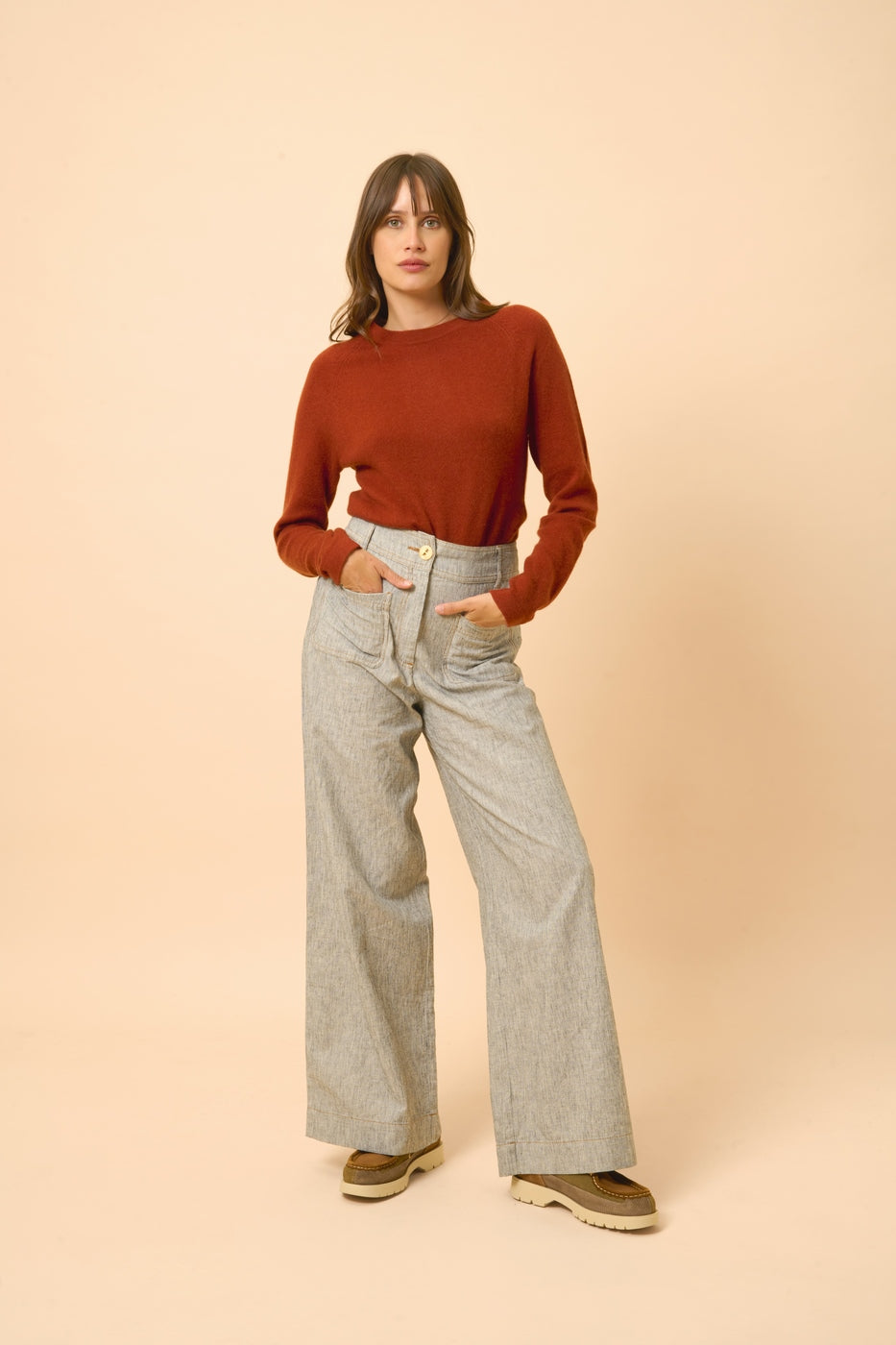 Crew-Neck Jumper - Jane - Squirrel