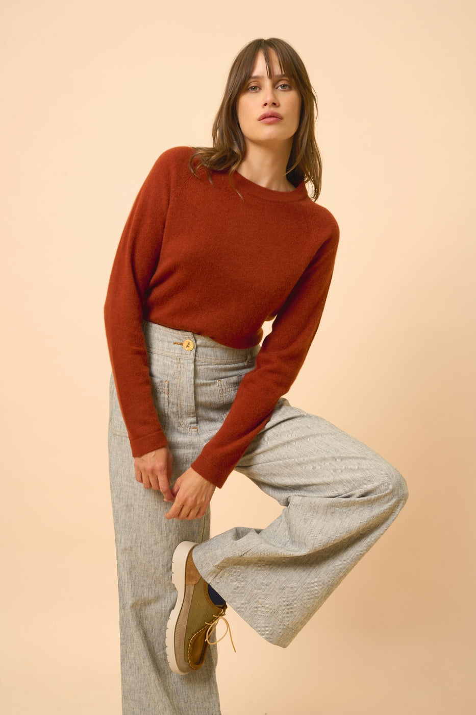 Crew-Neck Jumper - Jane - Squirrel