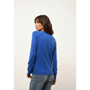 Cashmere  sudadera Just - Helen Jersey Cuello Redondo Azul Eléctrico, 100% Cachemira, 2 Hilados, - Mujer