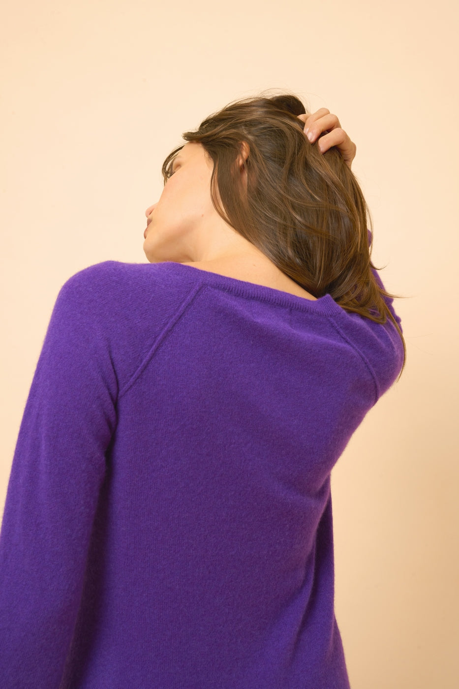 Jersey Cuello en V - Phoebe - Violeta