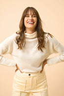 Jersey de cuello alto - Blantyre - Marfil