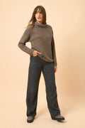 Pull Col Roulé - Blantyre - Taupe Chiné