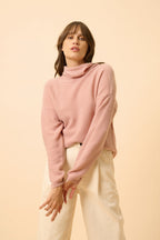 Roll-Neck Jumper - Blantyre - Rose Wood