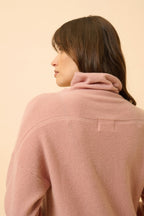 Roll-Neck Jumper - Blantyre - Rose Wood