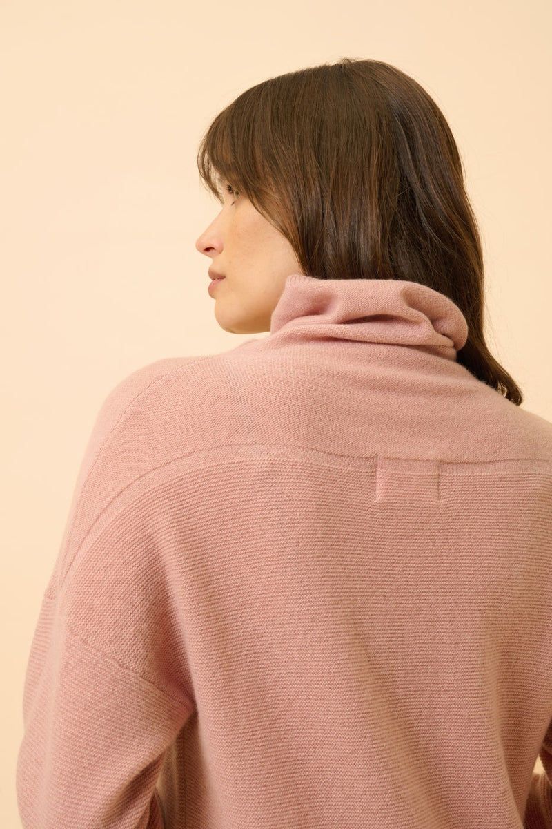Pull Col Roulé - Blantyre - Bois De Rose