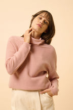 Roll-Neck Jumper - Blantyre - Rose Wood