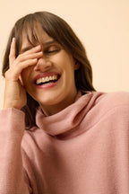 Roll-Neck Jumper - Blantyre - Rose Wood