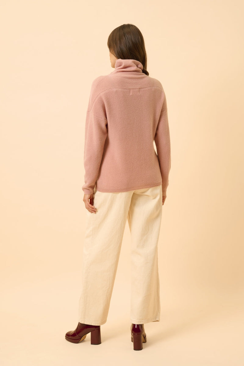 Pull Col Roulé - Blantyre - Bois De Rose