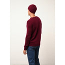 Cashmere Just - Gorro Cleo Burdeos, 100% cachemira, 4 cabos, punto trenzado - Mixto