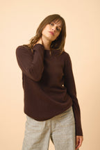 Jersey Cuello Barco - Grace - Choco