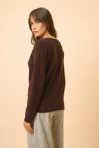 Jersey Cuello Barco - Grace - Choco