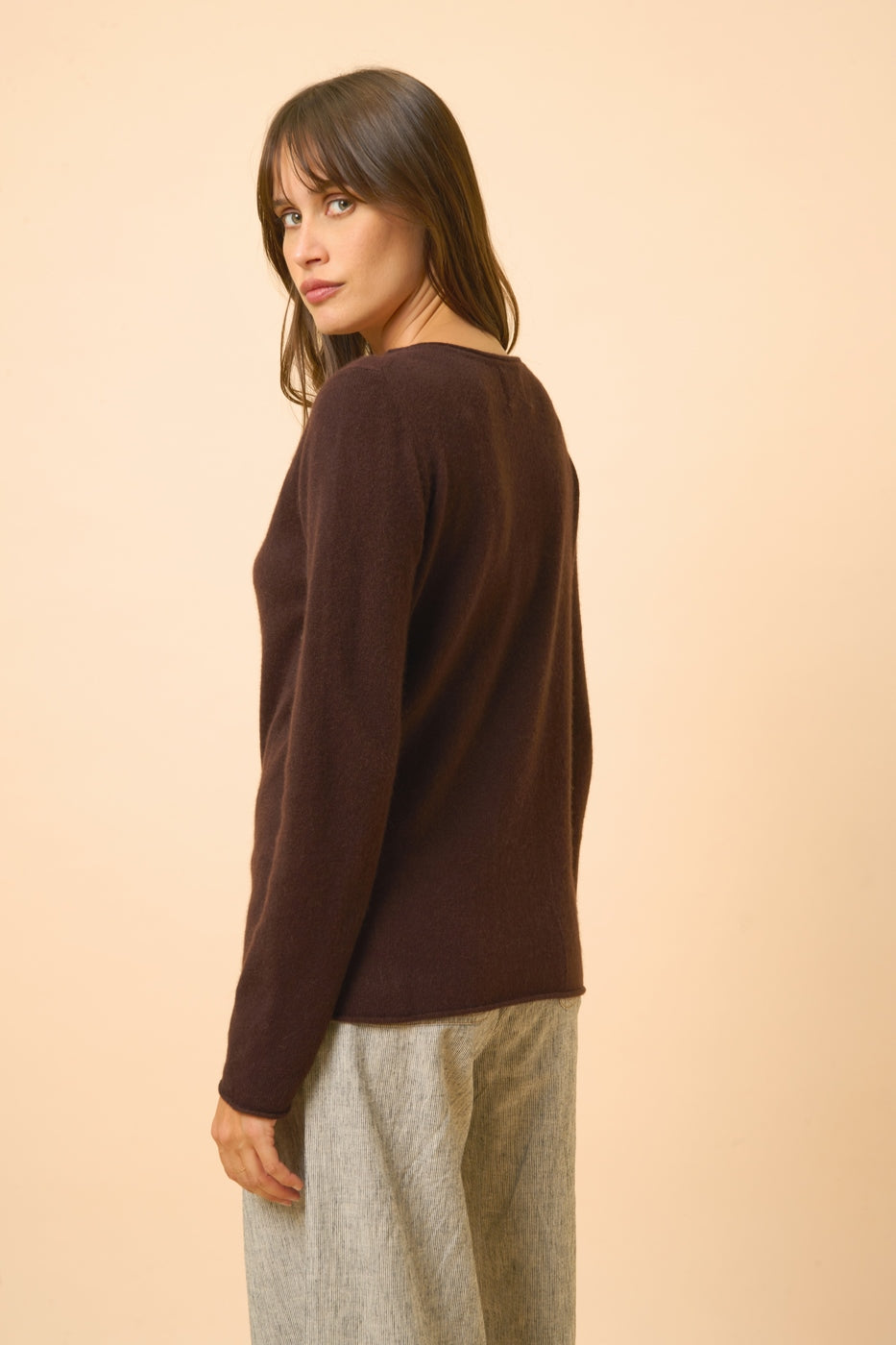 Jersey Cuello Barco - Grace - Choco