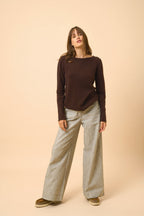 Jersey Cuello Barco - Grace - Choco