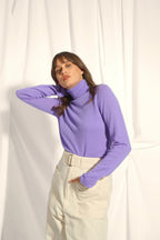 Roll-Neck Jumper - Ava - Lavender