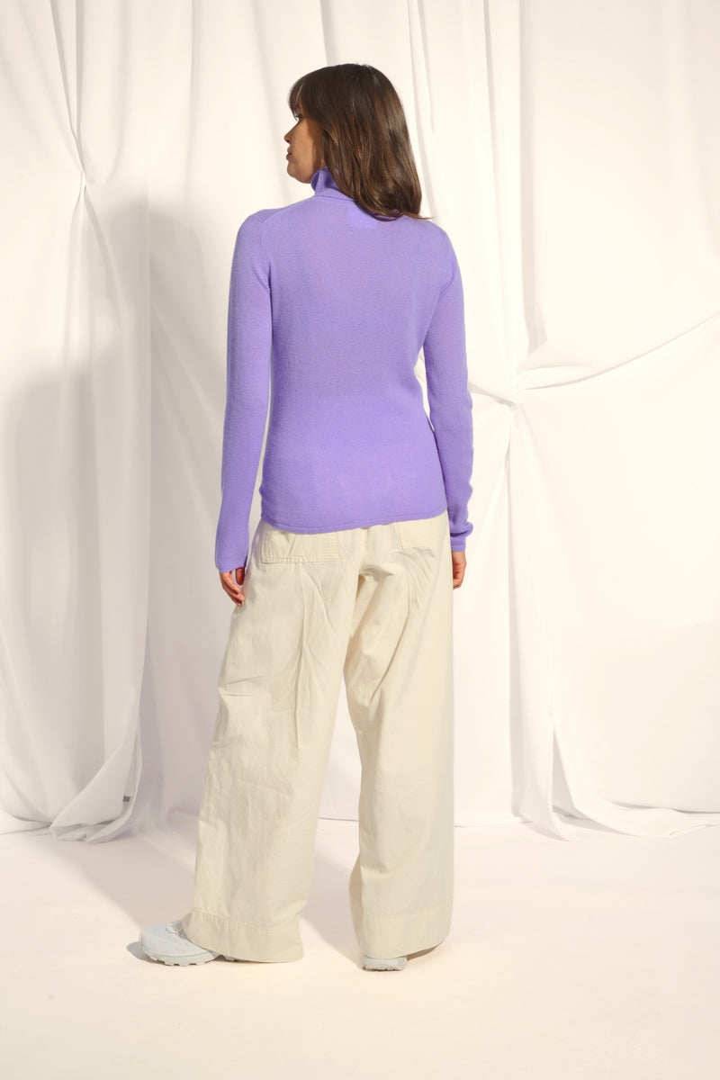Roll-Neck Jumper - Ava - Lavender