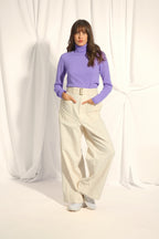 Roll-Neck Jumper - Ava - Lavender