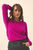 Round Neck Sweater - Vivian - Violine