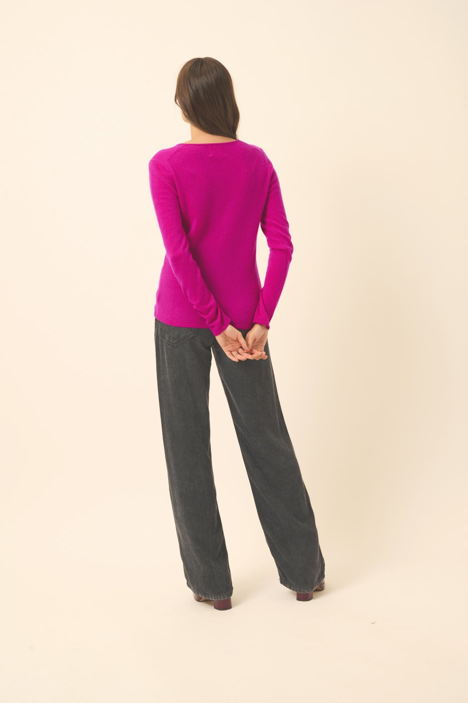 V-Neck Jumper - Joan - Violet
