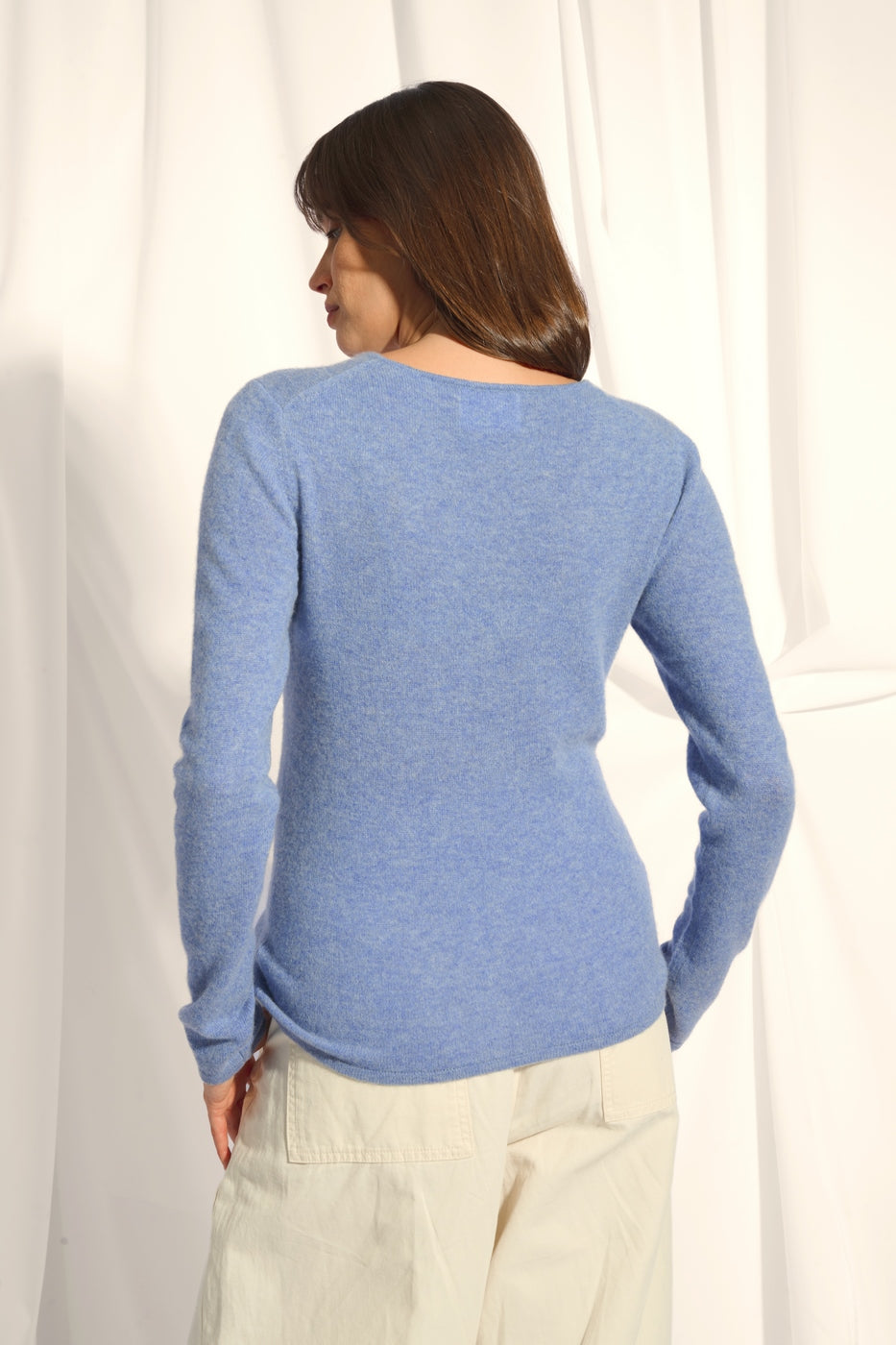 Pull Col V  - Joan - Sky Chiné