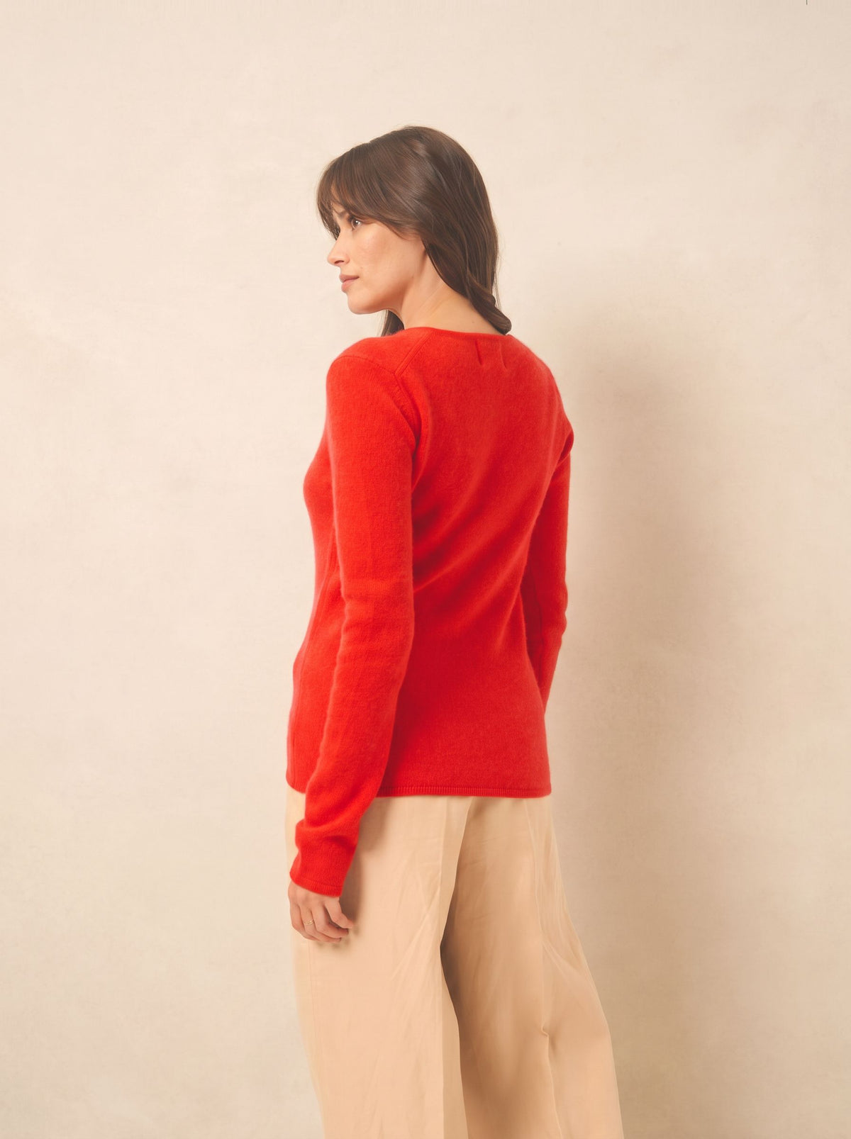 Pull Col V 4Fils Abby - Tomate - Women