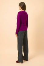 Jersey Cuello Redondo - Jane - Ciruela