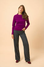 Jersey Cuello Redondo - Jane - Ciruela
