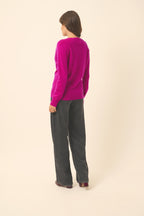 V-Neck Jumper - Phoebe - Violet