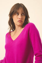 V-Neck Jumper - Phoebe - Violet