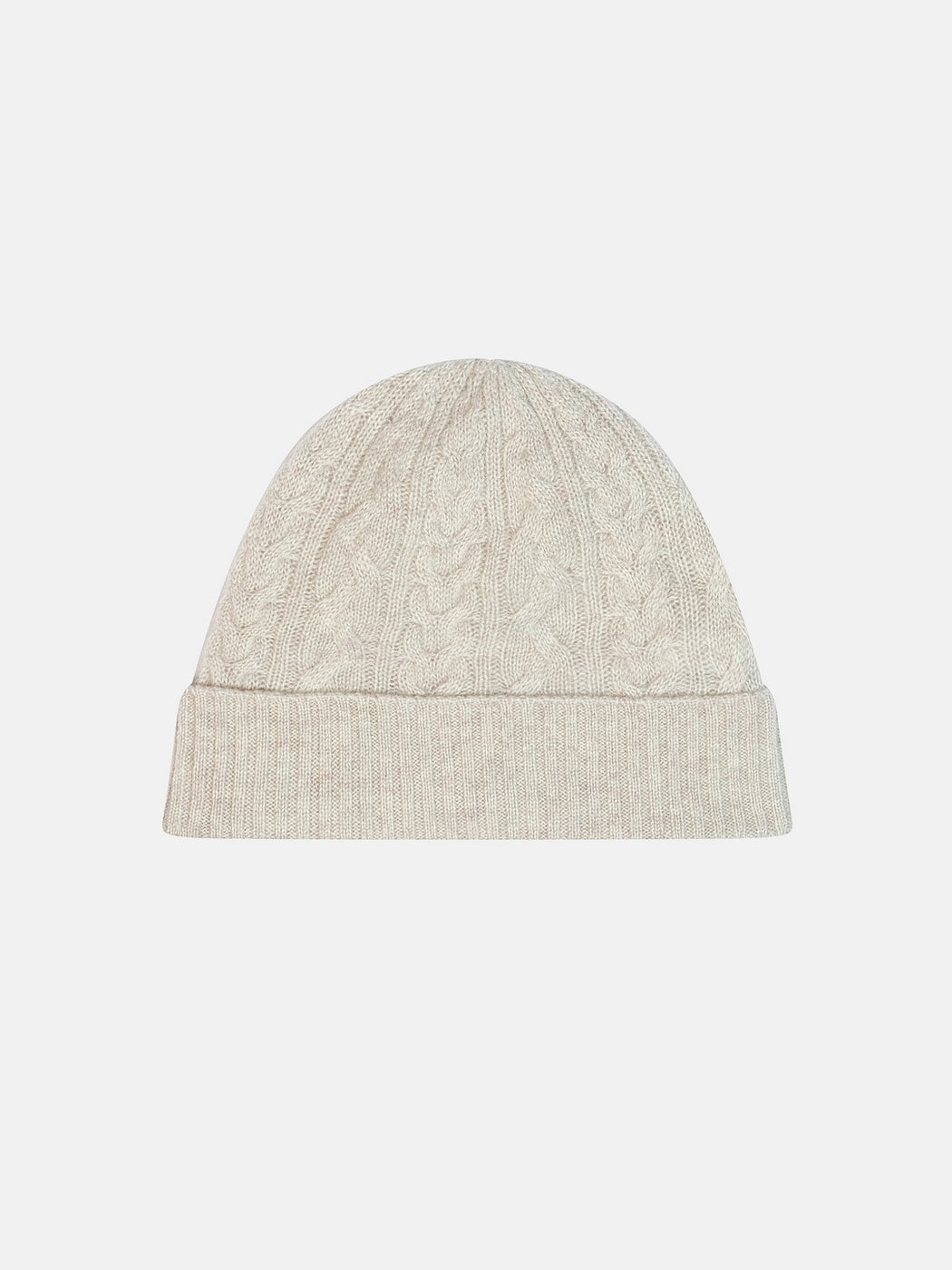 4-Ply Beanie - Cleo - Mottled Beige