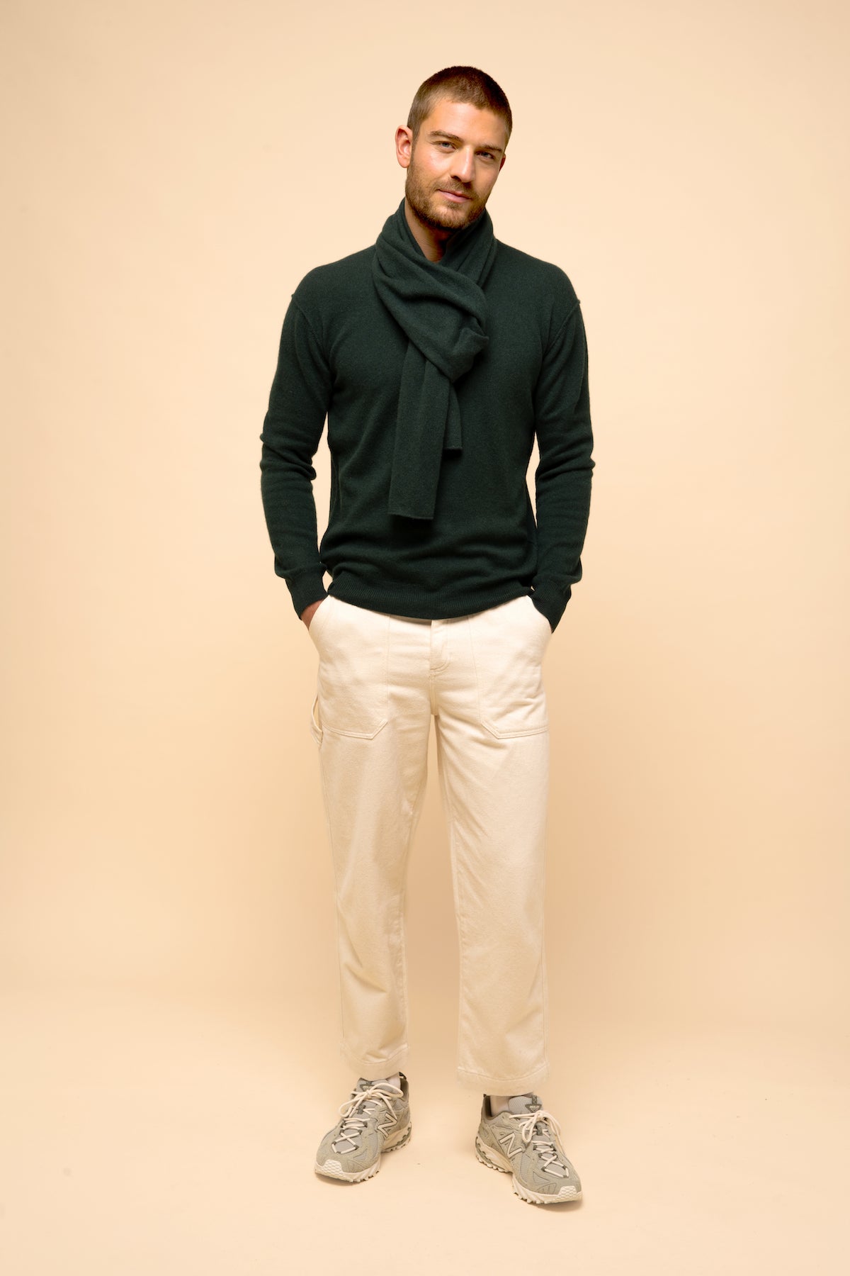 Round Neck Sweater - Noe - Cypress