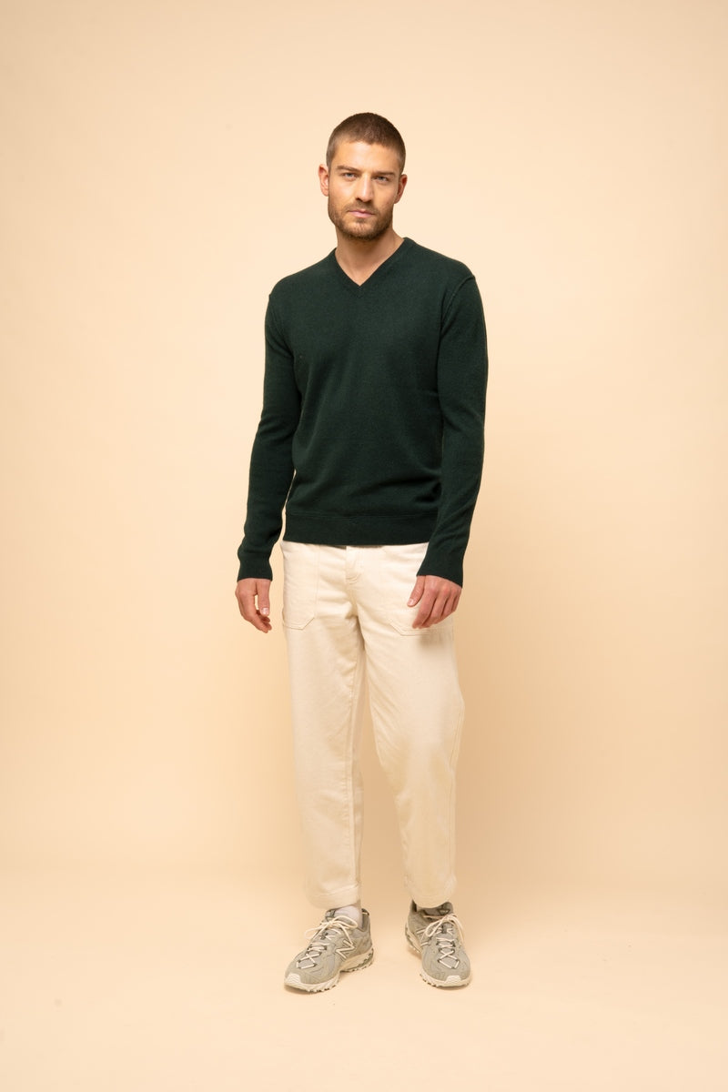 Jersey Cuello Pico - Tom - Ciprés